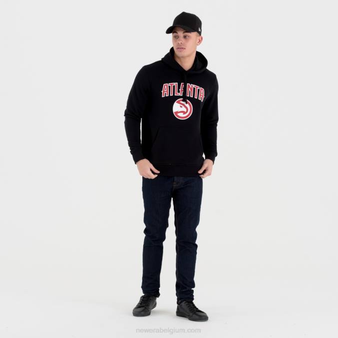 New Era Zwarte hoodie met atlanta hawks-teamlogo BT242687