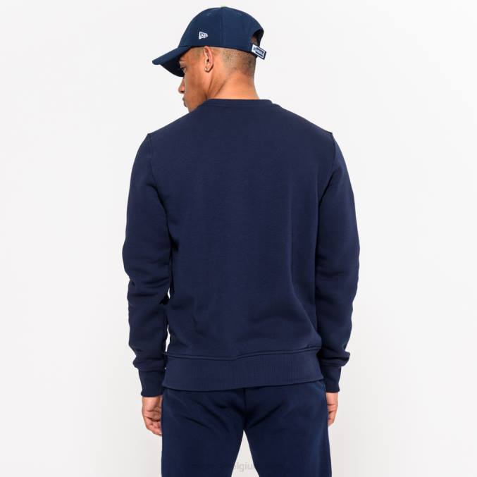 New Era blauw sweatshirt met ronde hals en Seattle Seahawks-teamlogo BT242772