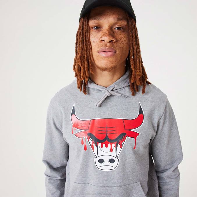 New Era chicago bulls nba drip logo medium grijze pullover hoodie BT242812