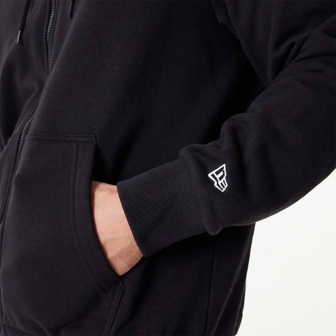 New Era chicago bulls nba essentials zwarte hoodie met volledige rits BT242680