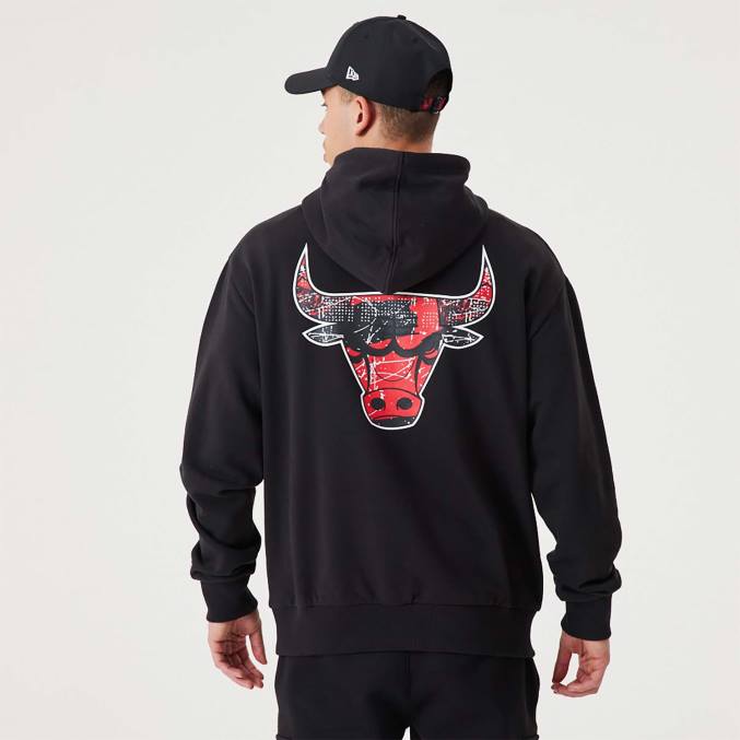 New Era chicago bulls nba infill team logo zwarte pullover hoodie BT242688