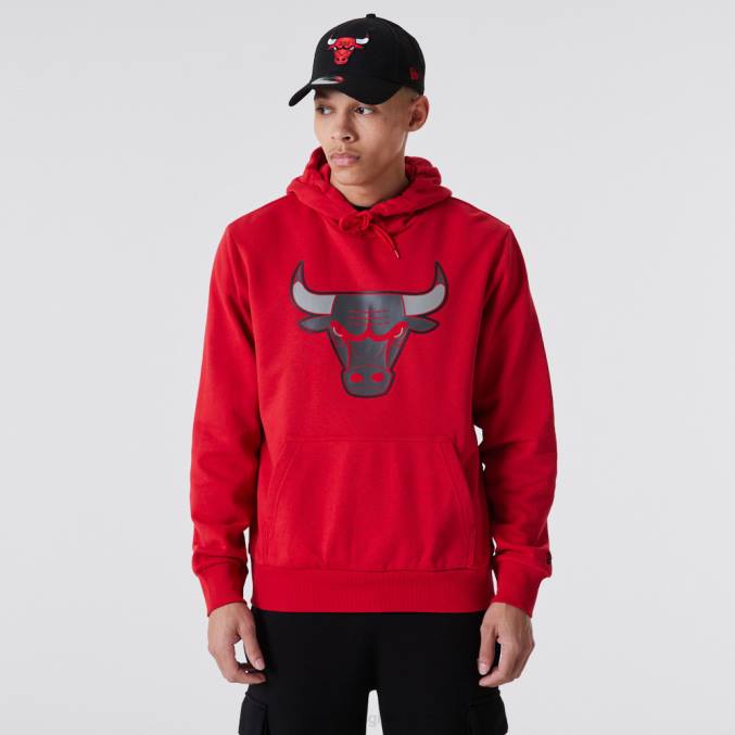 New Era chicago bulls nba omtrek logo rode hoodie BT242820
