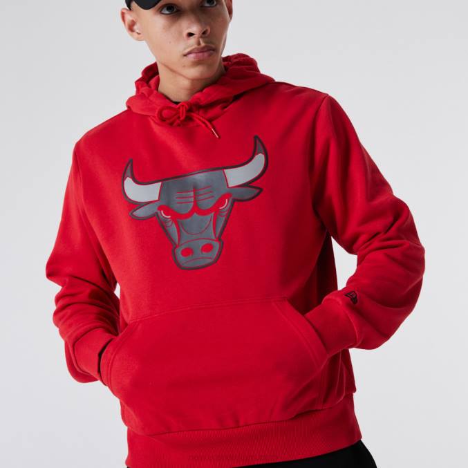 New Era chicago bulls nba omtrek logo rode hoodie BT242820
