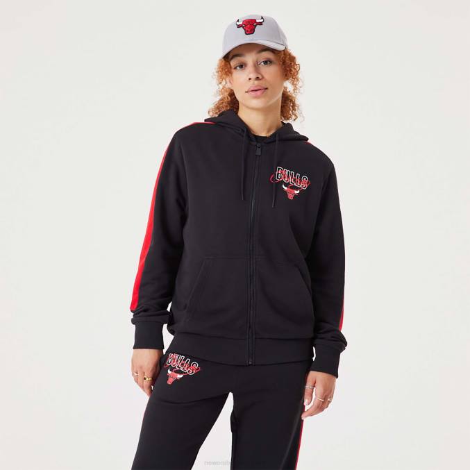 New Era chicago bulls nba script zwarte hoodie met rits BT242728