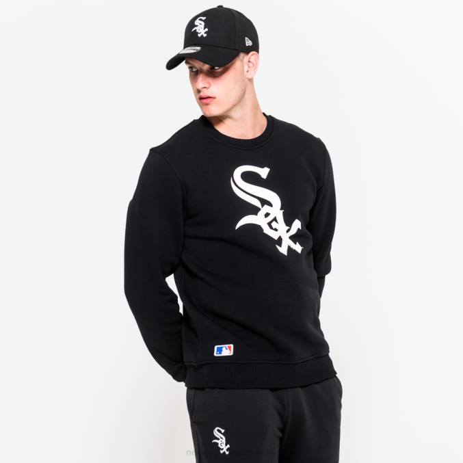 New Era chicago white sox team zwart sweatshirt met ronde hals BT242788