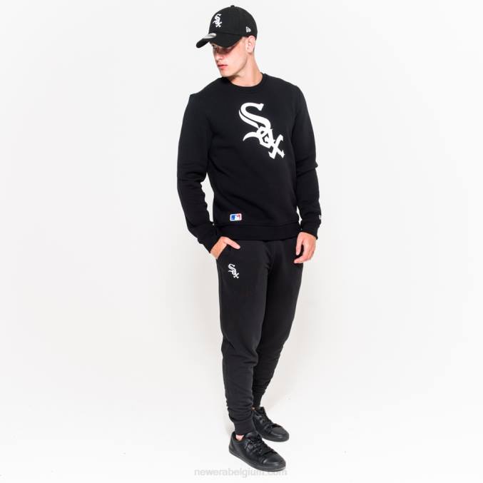 New Era chicago white sox team zwart sweatshirt met ronde hals BT242788