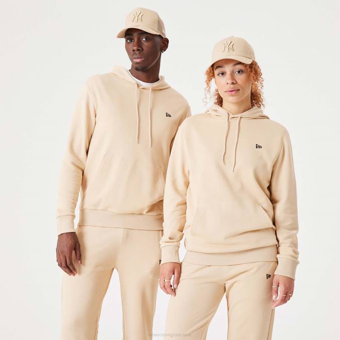New Era essentiële lichtbeige pullover met capuchon BT242833