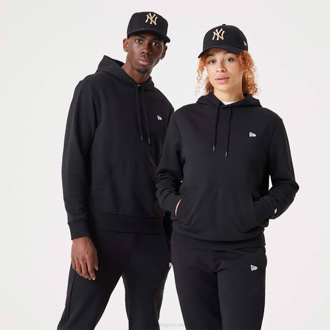 New Era essentiële zwarte hoodie met vlag BT242660