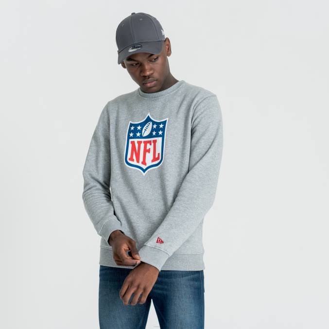 New Era grijs gemêleerd sweatshirt met ronde hals en nfl-logo BT242756