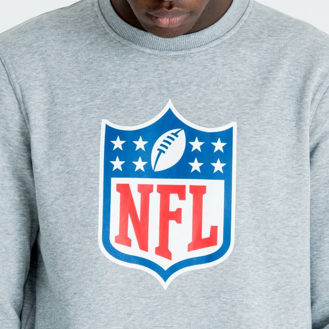 New Era grijs gemêleerd sweatshirt met ronde hals en nfl-logo BT242756