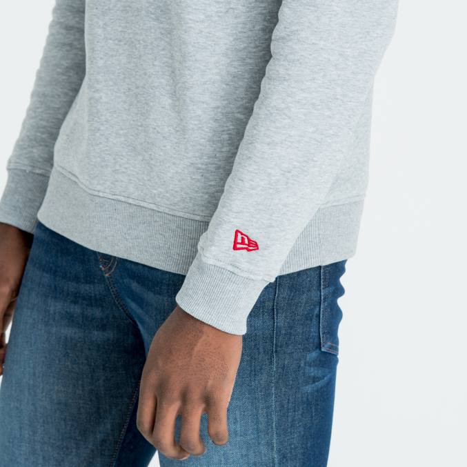 New Era grijs gemêleerd sweatshirt met ronde hals en nfl-logo BT242756