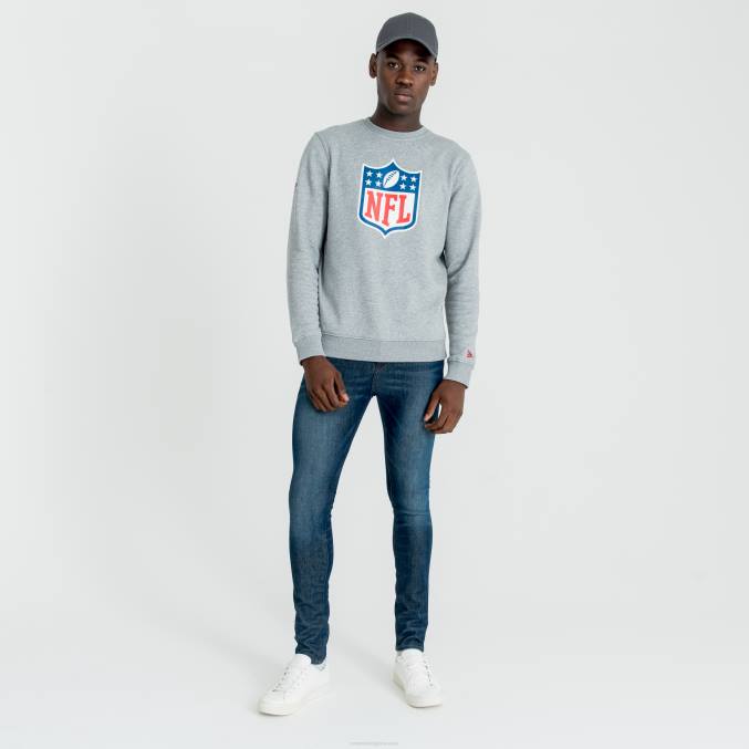 New Era grijs gemêleerd sweatshirt met ronde hals en nfl-logo BT242756