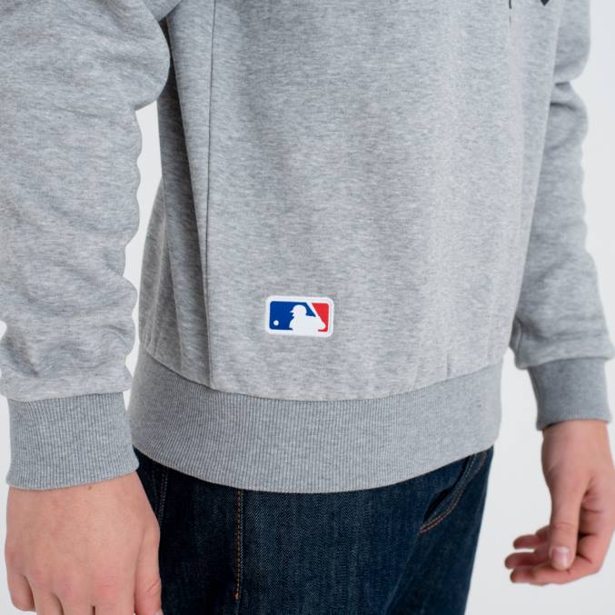 New Era grijs sweatshirt met ronde hals en New York Yankees mlb-teamlogo BT242782