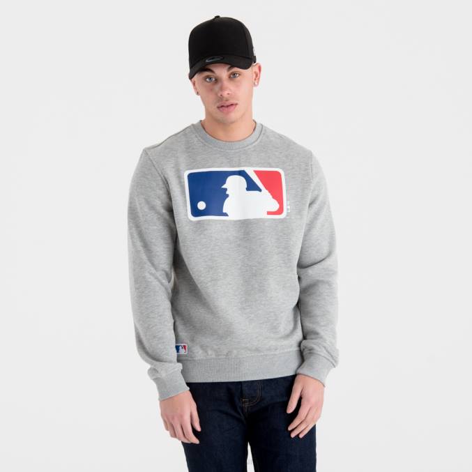 New Era grijs sweatshirt met ronde hals en mlb-logo BT242662