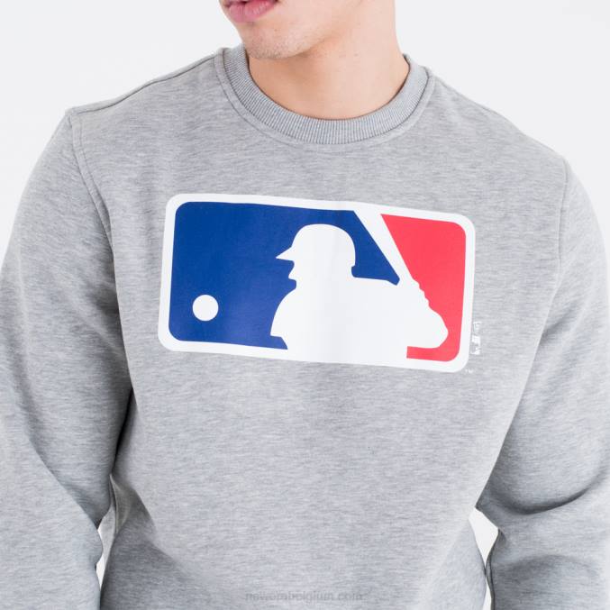 New Era grijs sweatshirt met ronde hals en mlb-logo BT242662