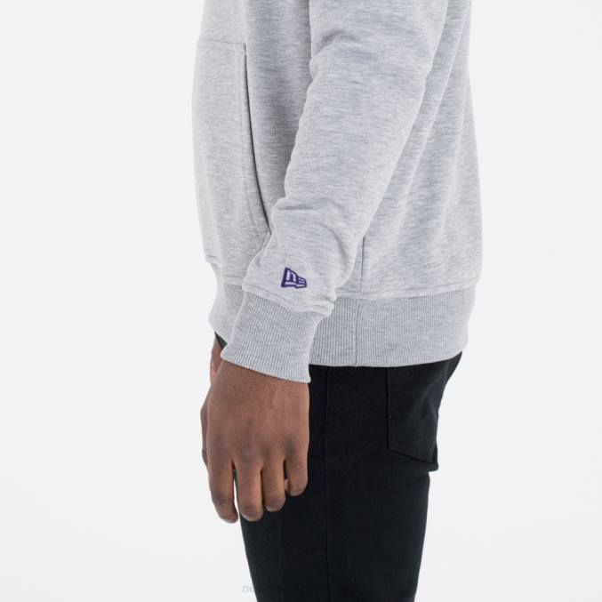 New Era grijze hoodie met Charlotte Hornets-teamlogo BT242825
