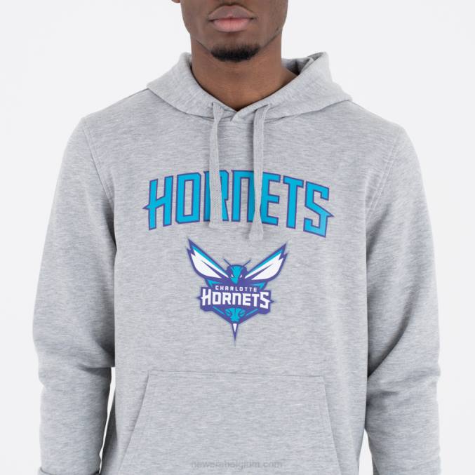 New Era grijze hoodie met Charlotte Hornets-teamlogo BT242825