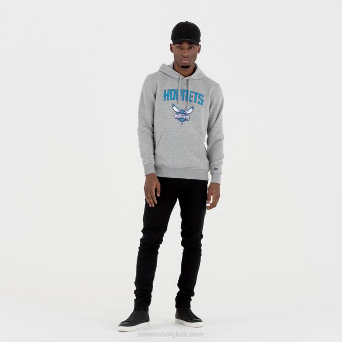 New Era grijze hoodie met Charlotte Hornets-teamlogo BT242825