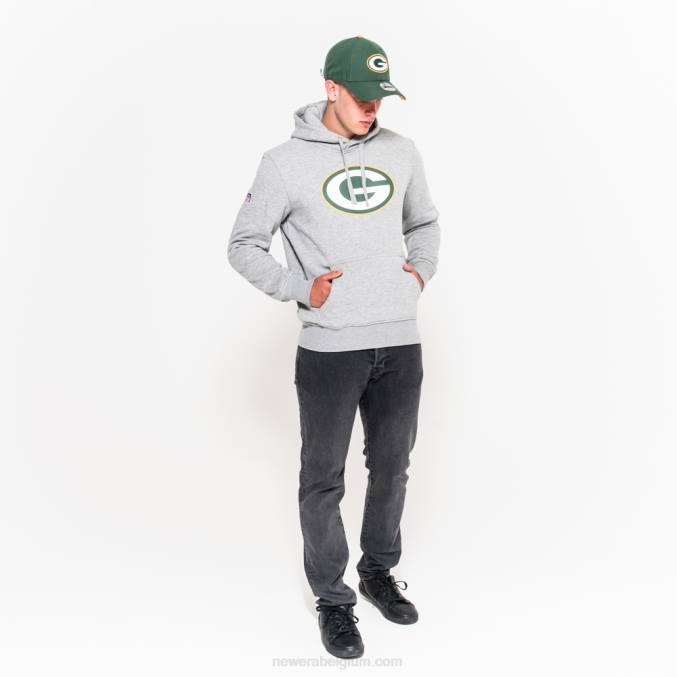 New Era groene bay packers team logo grijze hoodie BT242789