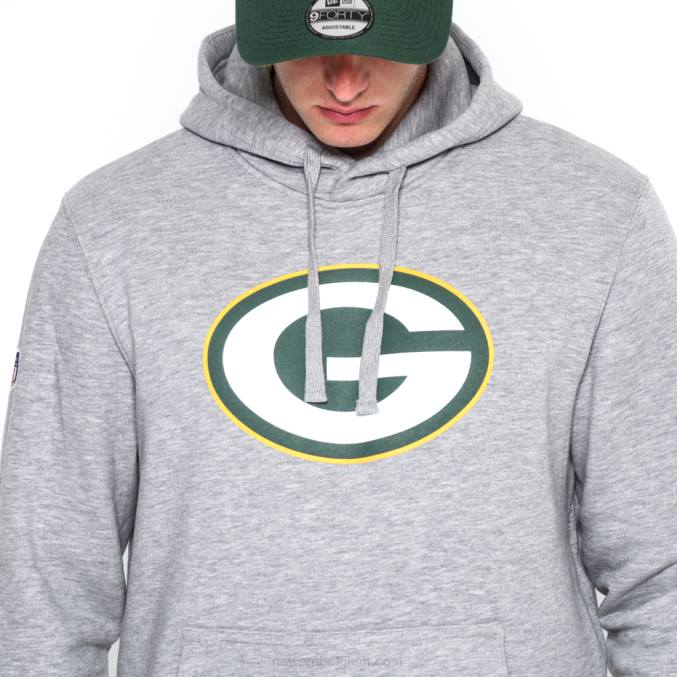 New Era groene bay packers team logo grijze hoodie BT242789