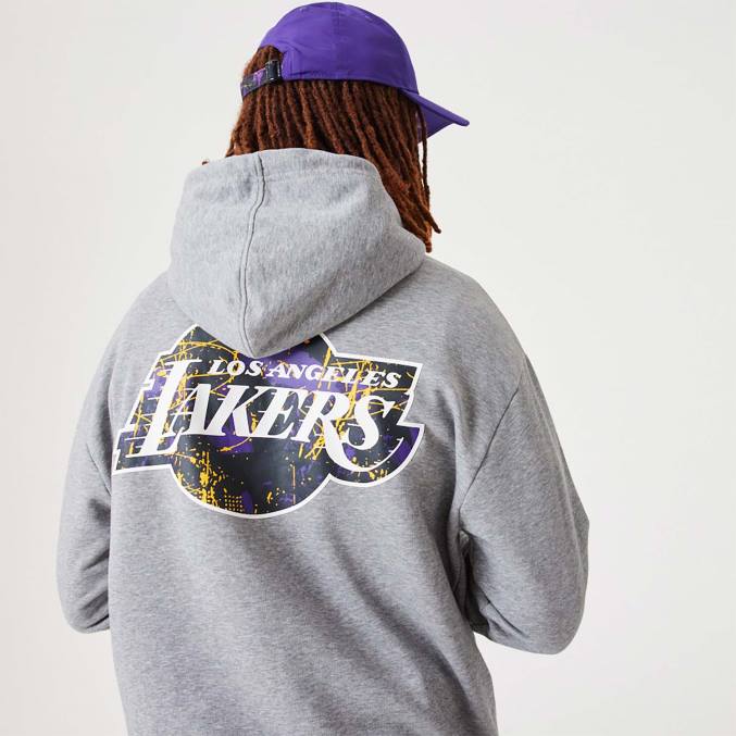 New Era la lakers nba infill team logo medium grijze pullover hoodie BT242720