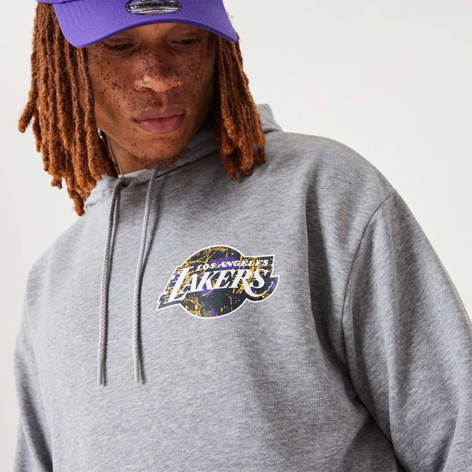 New Era la lakers nba infill team logo medium grijze pullover hoodie BT242720
