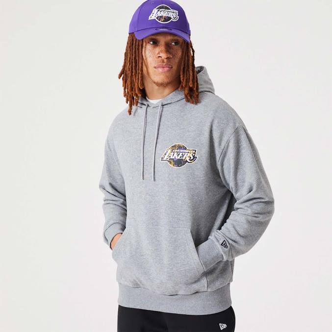 New Era la lakers nba infill team logo medium grijze pullover hoodie BT242720