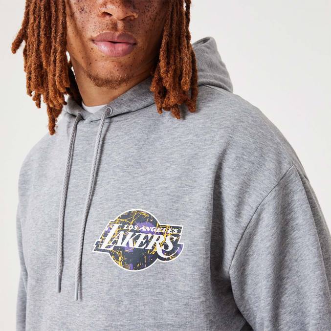 New Era la lakers nba infill team logo medium grijze pullover hoodie BT242720