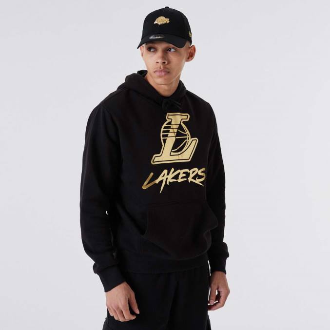 New Era la lakers nba metallic zwarte hoodie BT242762