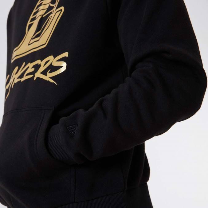 New Era la lakers nba metallic zwarte hoodie BT242762