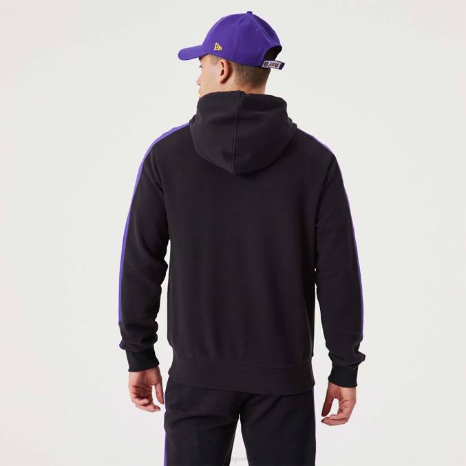 New Era la lakers nba script zwarte hoodie met rits BT242768