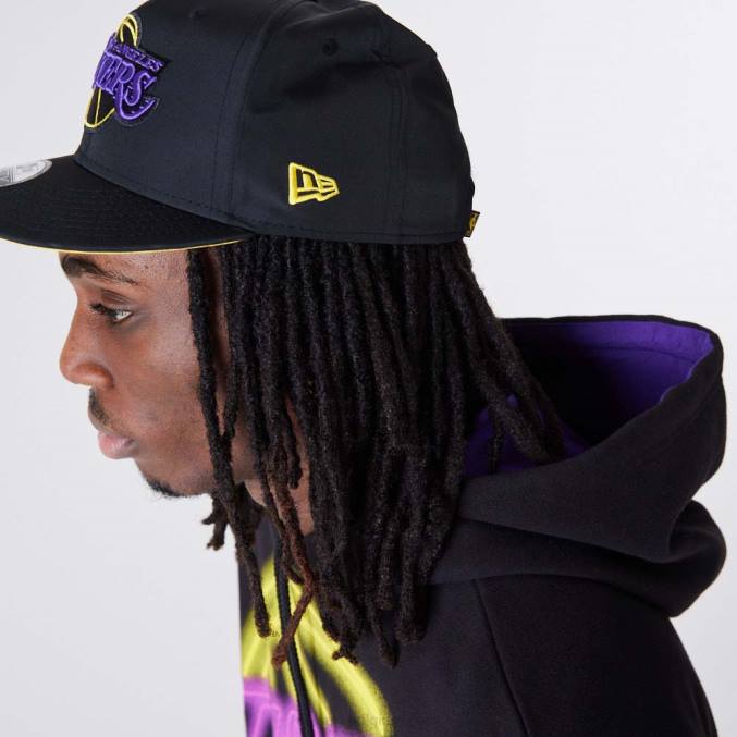New Era la lakers neon oversized zwarte hoodie BT242761