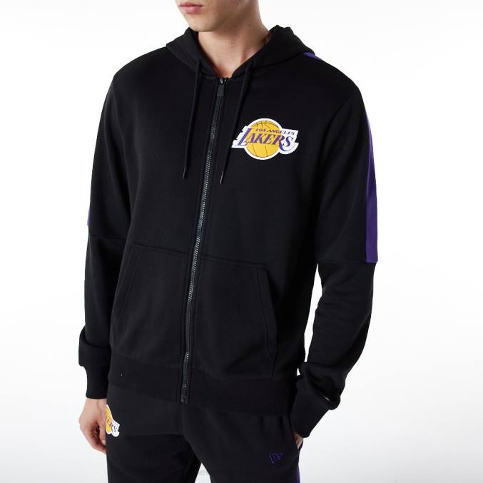 New Era la lakers zwarte hoodie met volledige ritssluiting BT242827