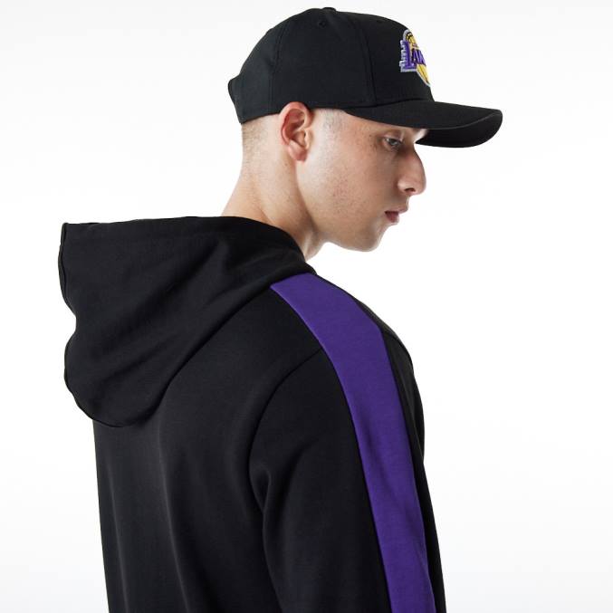 New Era la lakers zwarte hoodie met volledige ritssluiting BT242827