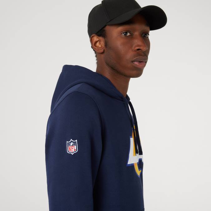 New Era la rams blauwe hoodie met teamlogo BT242692