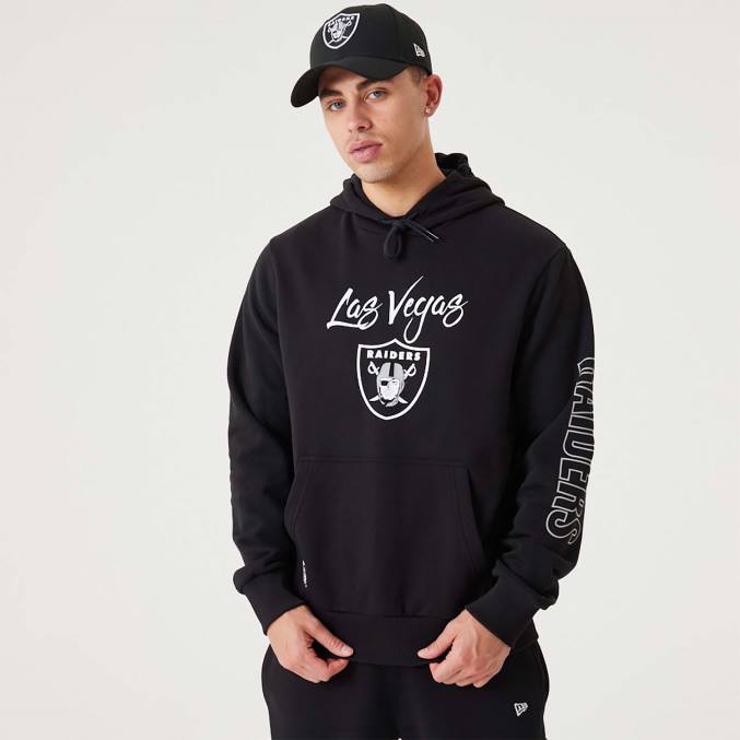 New Era las vegas raiders nfl script zwarte pullover hoodie BT242826