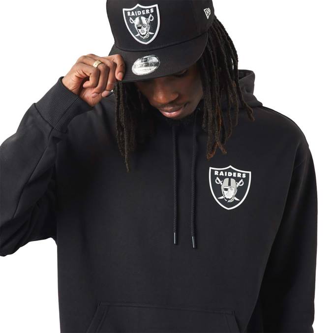 New Era las vegas raiders nfl team logo zwarte hoodie BT242763