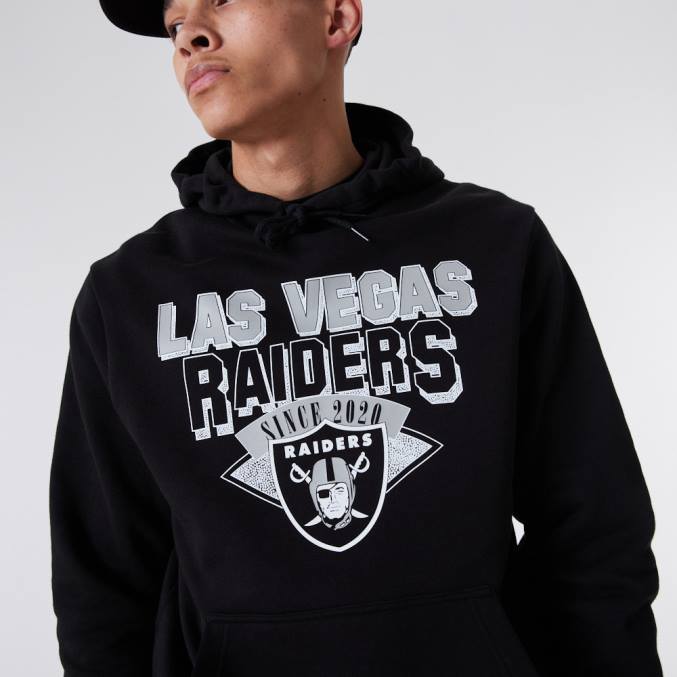 New Era las vegas raiders nfl team logo zwarte hoodie BT242799
