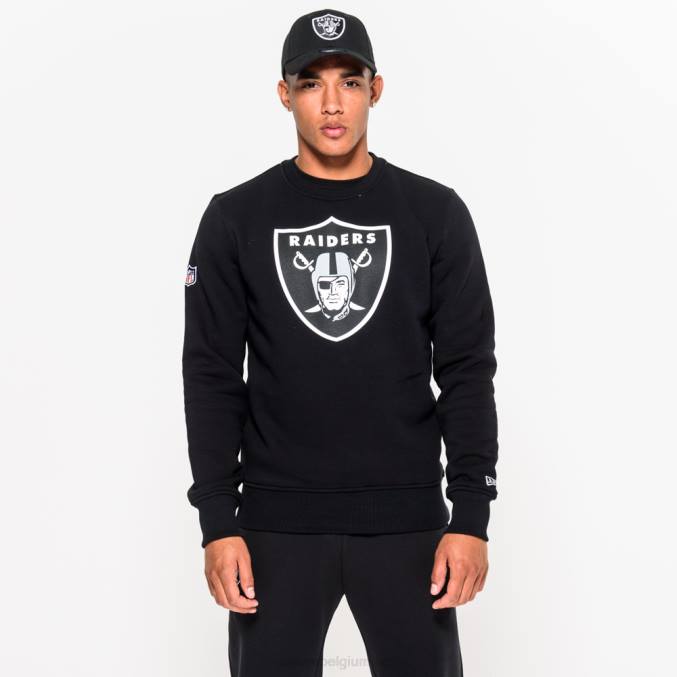 New Era las vegas raiders team logo zwart sweatshirt met ronde hals BT242831