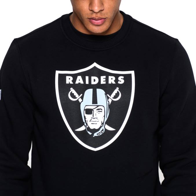 New Era las vegas raiders team logo zwart sweatshirt met ronde hals BT242831