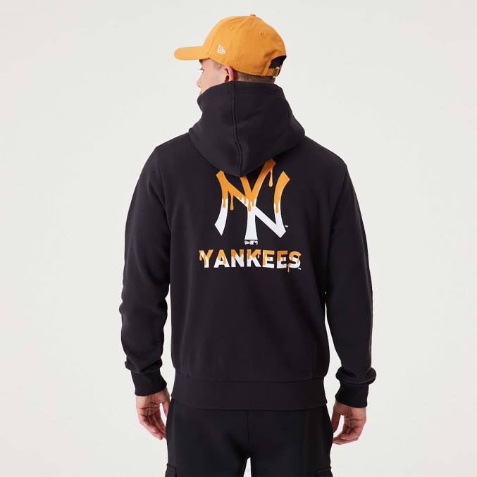 New Era new york yankees mlb drip logo zwarte pullover hoodie BT242689