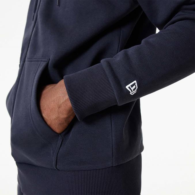 New Era new york yankees mlb league essentiële marineblauwe hoodie met volledige rits BT242798