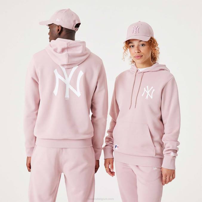 New Era new york yankees mlb league essentiële pastelroze pullover hoodie BT242805