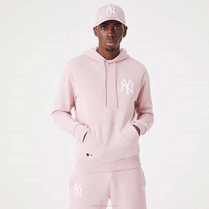 New Era new york yankees mlb league essentiële pastelroze pullover hoodie BT242805