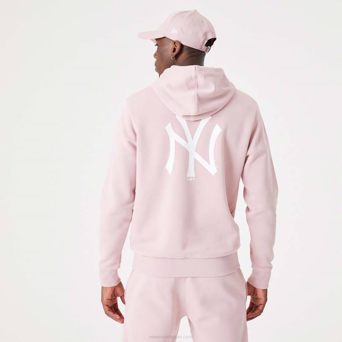 New Era new york yankees mlb league essentiële pastelroze pullover hoodie BT242805