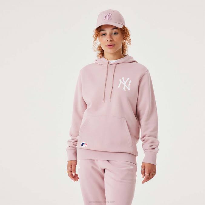New Era new york yankees mlb league essentiële pastelroze pullover hoodie BT242805