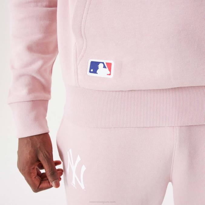 New Era new york yankees mlb league essentiële pastelroze pullover hoodie BT242805