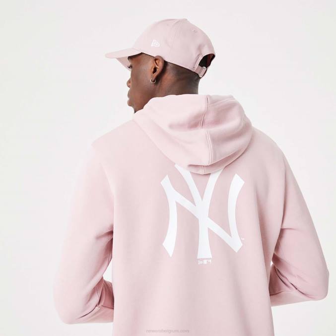 New Era new york yankees mlb league essentiële pastelroze pullover hoodie BT242805