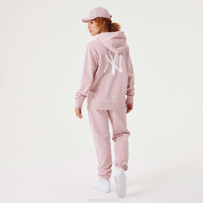 New Era new york yankees mlb league essentiële pastelroze pullover hoodie BT242805