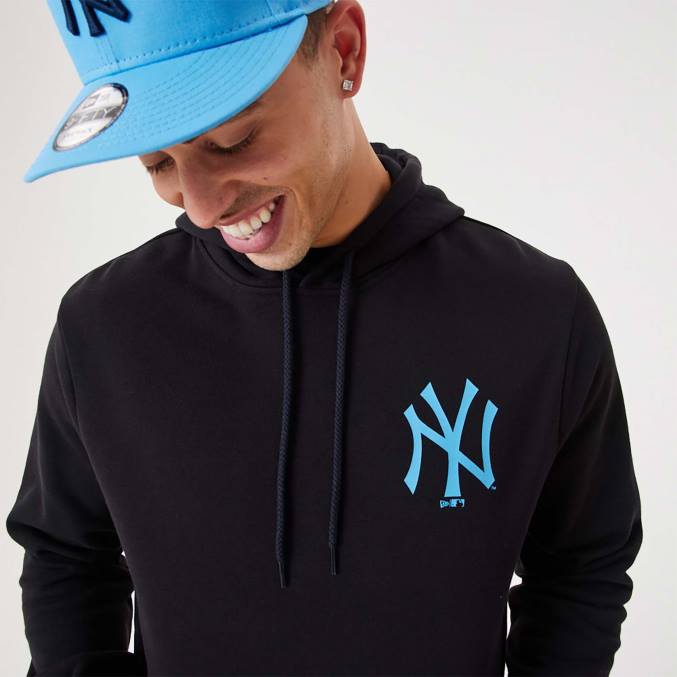 New Era new york yankees mlb league essentiële zwarte pullover hoodie BT242776